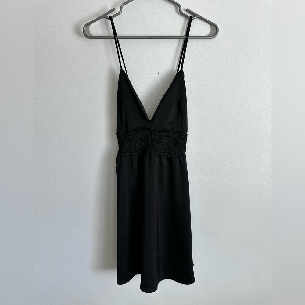 Garage Satin Flowy Mini Dress